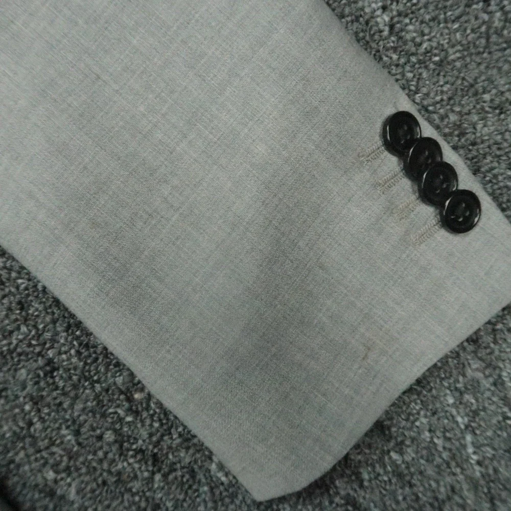 Banana‎ Republic Blazer Mens 38S Gray Primatist Super 100s Marlane Wool Slim Fit